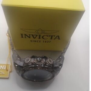 Invicta Racing 45043 Digital Chronograph Watch Smoke Translucent 10ATM NEW